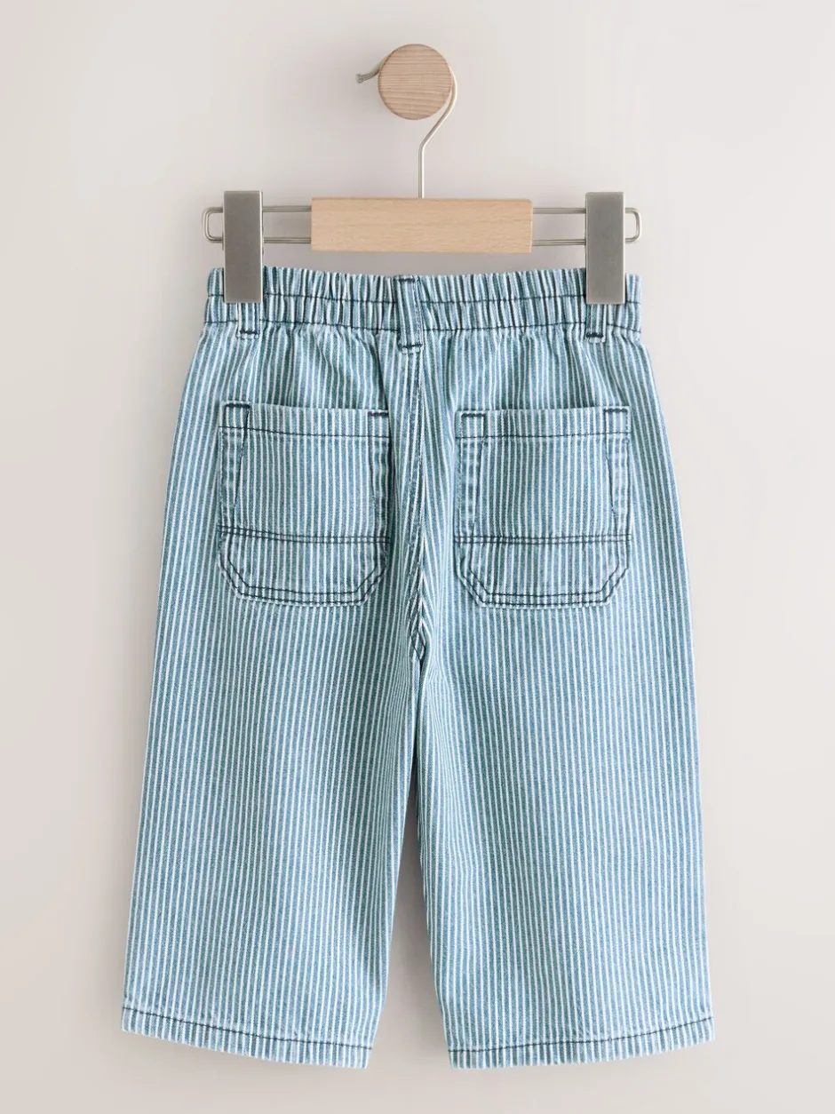 Jeans En Joggingbroeken|Jeans|Next - Jeans met wijde pijpen (3 mnd-7 jr) Marineblauw/wit
