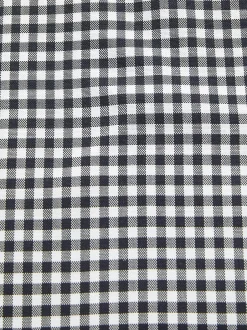 Shirts*Next Marineblauw-wit ginghamruitje - Strijvrij Oxford overhemd met korte mouwen en knopen