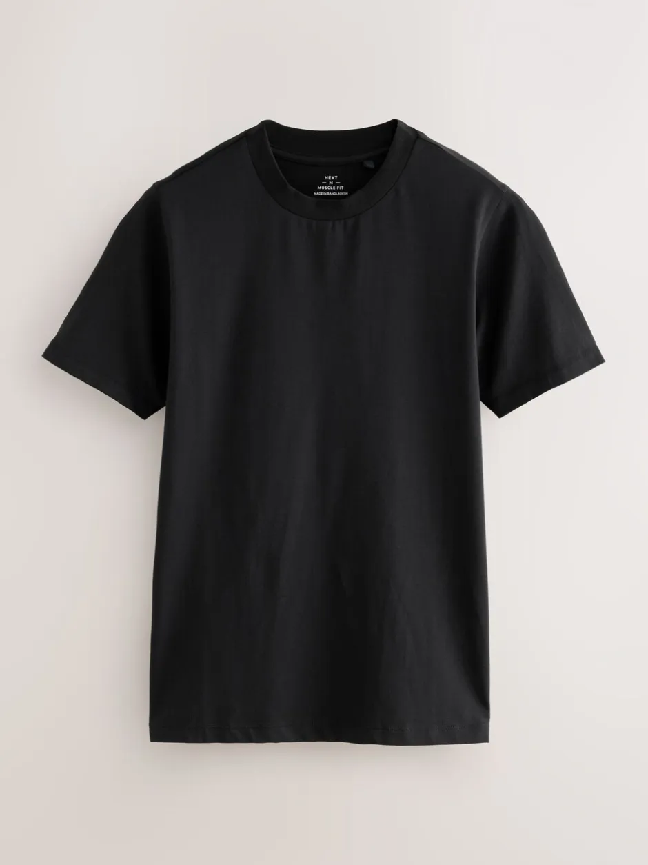 T-Shirts En Hemden|Next - Muscle fit essentiële T-shirts 3 set Marineblauw/wit/zwart