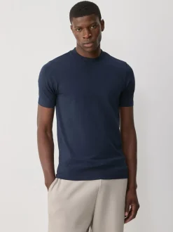 T-Shirts En Hemden|Next - Muscle fit essentiële T-shirts 3 set Marineblauw/wit/zwart