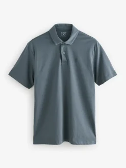 Poloshirts|T-Shirts En Hemden|Next Marineblauw/zwart/grijs/wit/saliegroen - Slim Fit - Set van 5 jersey poloshirts met korte mouwen