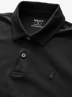 Poloshirts|T-Shirts En Hemden|Next Marineblauw/zwart/grijs/wit/saliegroen - Slim Fit - Set van 5 jersey poloshirts met korte mouwen