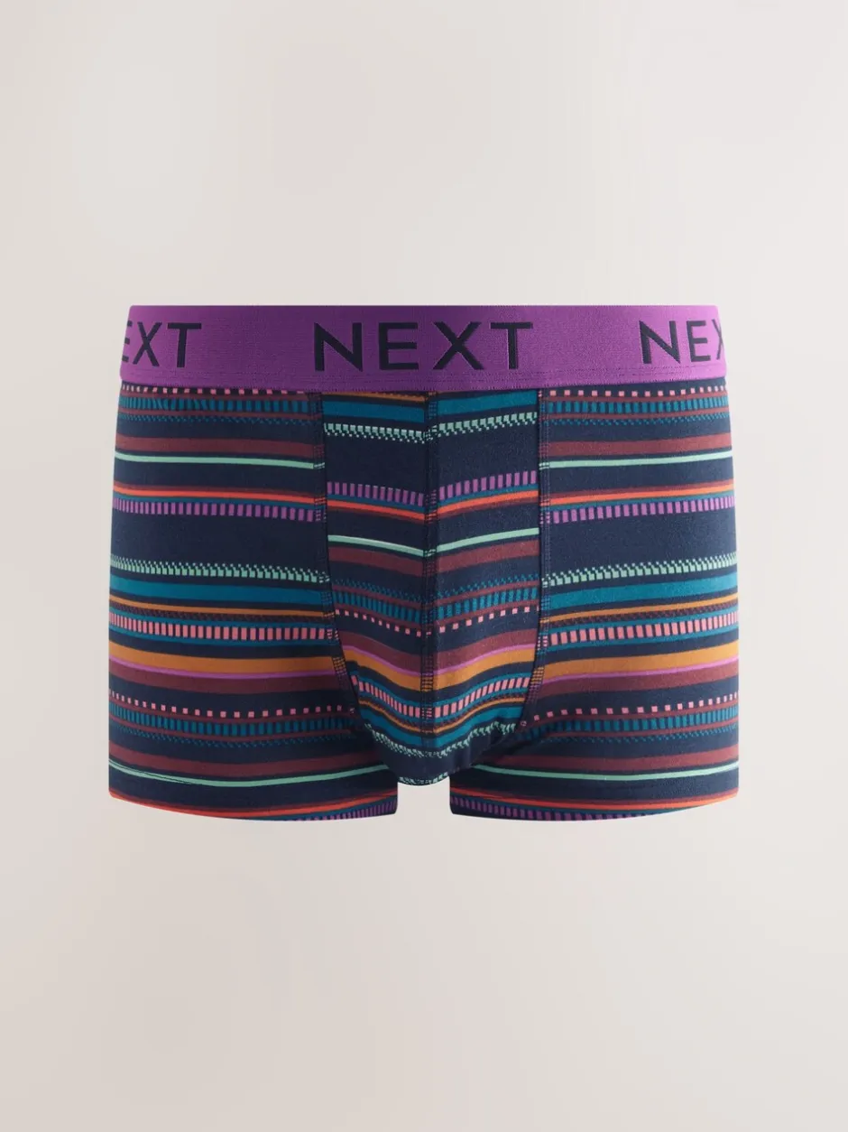 Ondergoed|Ondergoed*Next Marine/Bordeauxrode Strepen - Verpakking van 8 - 5 Hipsterboxershorts