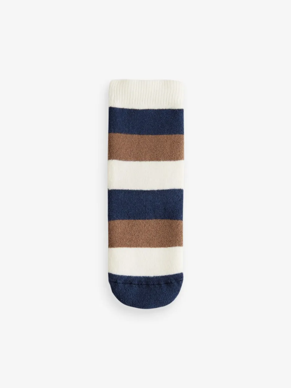 Sokken*Next Marine/ecru beer - Set van 5 Cosy Terry sokken met hoog katoengehalte