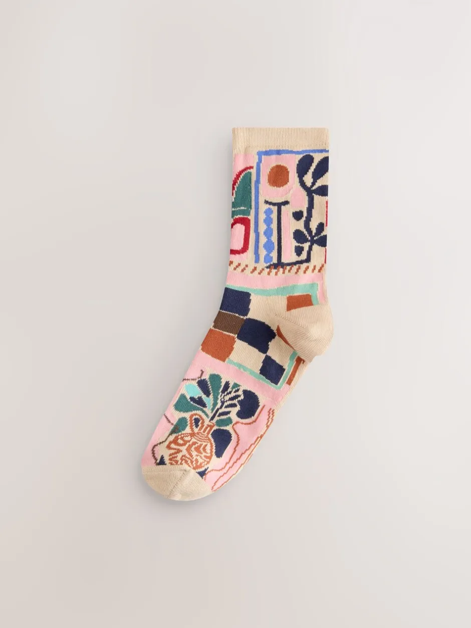 Sokken En Panty's|Next - Set van 5 paar enkelsokken Marrakesh Mix Print