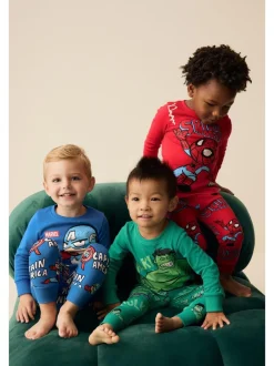 Pyjama's|Nachtkleding En Pyjama's*Next Marvel Rood/groen/blauw - Verpakking van 3 knusse pyjama's (9 mnd-8 jr)