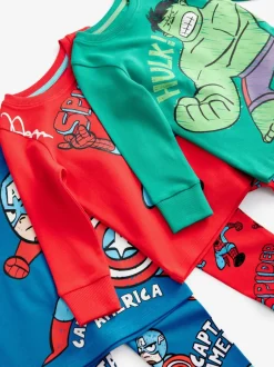 Pyjama's|Nachtkleding En Pyjama's*Next Marvel Rood/groen/blauw - Verpakking van 3 knusse pyjama's (9 mnd-8 jr)