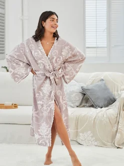 Badjassen|Laura Ashley Mauve roze - Josette badjas