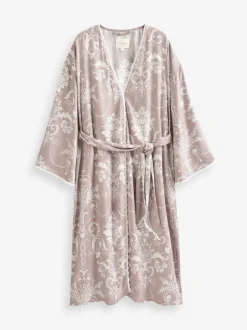 Badjassen|Laura Ashley Mauve roze - Josette badjas