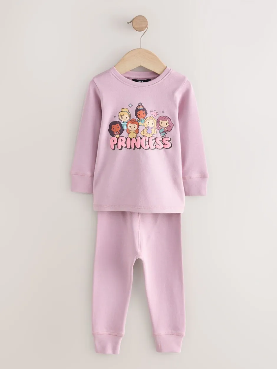 Nachtkleding En Pyjama's|Pyjama's*Next Mauve/Crème - Disney Princess Snuggle Pyjamas 2 Pack (9mths-10yrs)