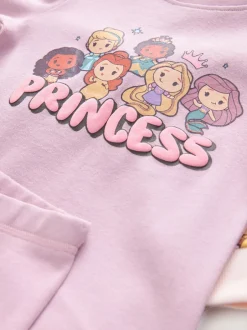 Nachtkleding En Pyjama's|Pyjama's*Next Mauve/Crème - Disney Princess Snuggle Pyjamas 2 Pack (9mths-10yrs)
