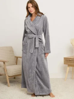 Badjassen|M&Co Honeycomb Shawl Maxi Robe