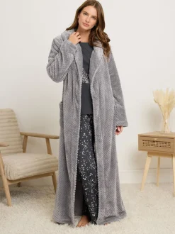 Badjassen|M&Co Honeycomb Shawl Maxi Robe