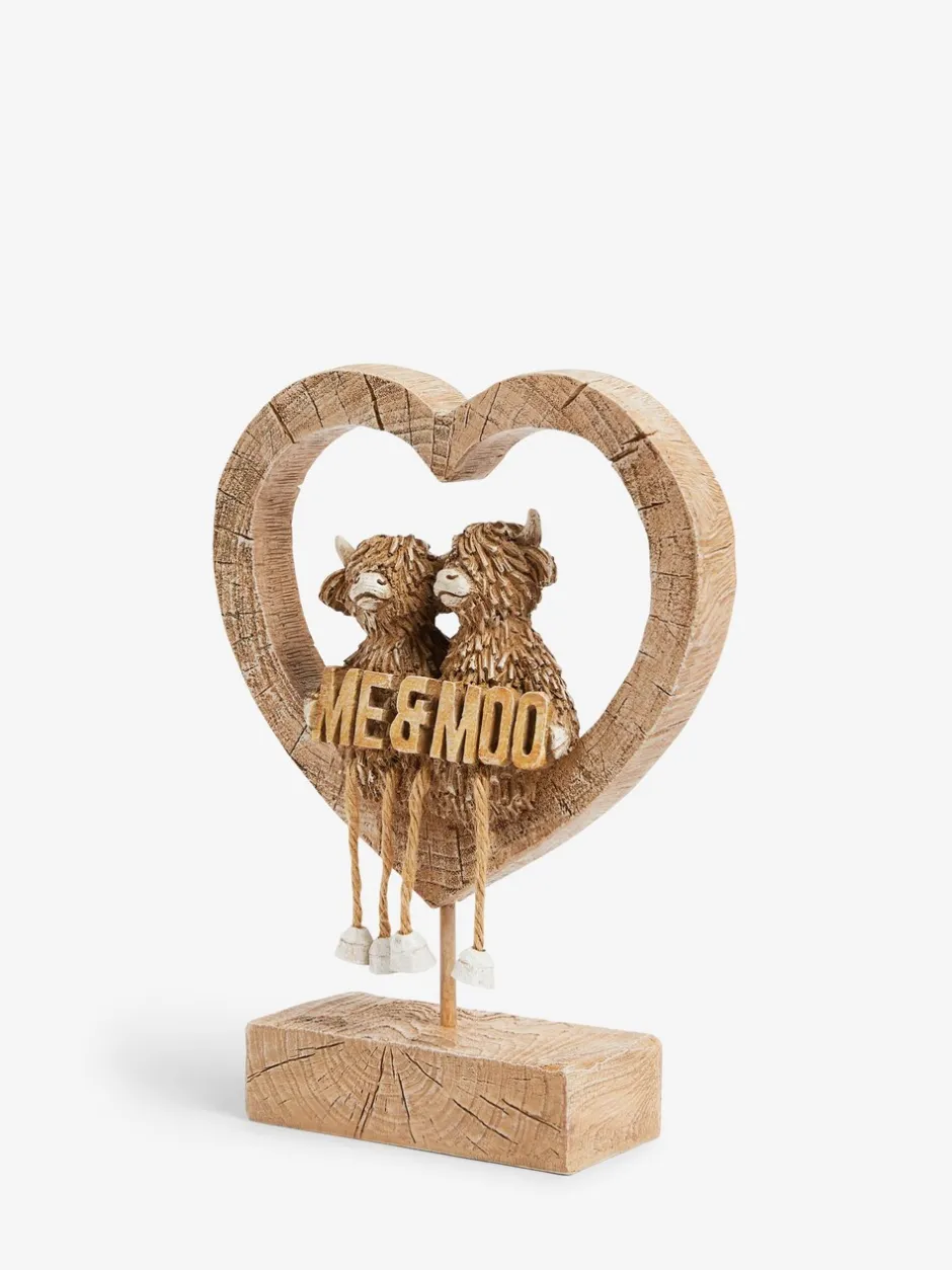 Decoraties*Next Me and Moo Hamish The Highland Cow hartdecoratie