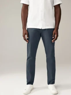 Broeken En Chino's*Next Medium blauwgrijs - Slim Fit - Stretchy chino