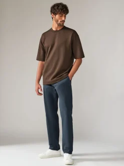 Broeken En Chino's*Next Medium blauwgrijs - Straight fit - Stretchy chino