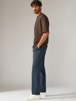 Broeken En Chino's*Next Medium blauwgrijs - Straight fit - Stretchy chino