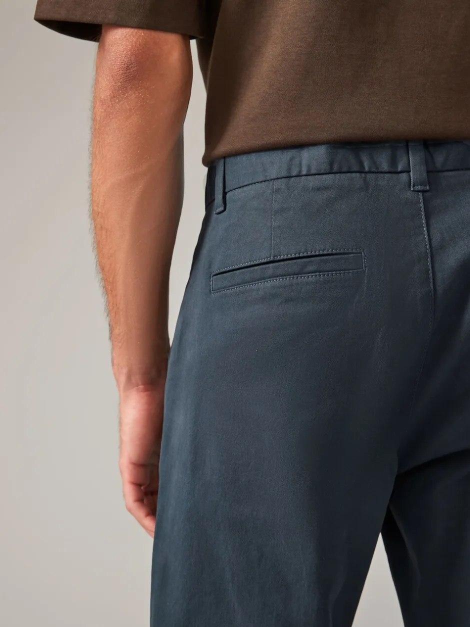 Broeken En Chino's*Next Medium blauwgrijs - Straight fit - Stretchy chino