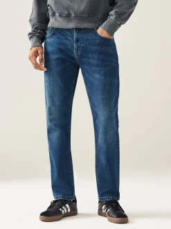 Jeans|Next Mediumblauw - Enkele - Slim fit klassieke stretchy jeans