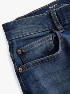 Jeans|Next Mediumblauw - Klassieke stretchjeans met standaard taps toelopende pasvorm