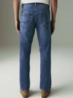 Jeans|Next Mediumblauw - Straight fit - Motionflex jeans