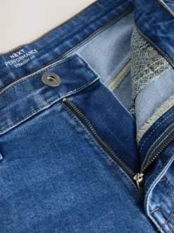 Jeans|Next Mediumblauw - Straight fit - Motionflex jeans