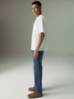 Jeans|Next Mediumblauw - Straight fit - Motionflex jeans