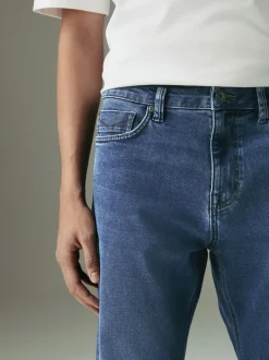 Jeans|Next Mediumblauw - Straight fit - Motionflex jeans
