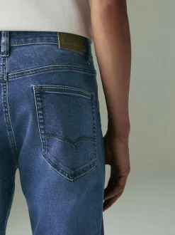 Jeans|Next Mediumblauw - Straight fit - Motionflex jeans