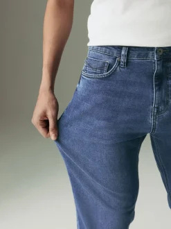 Jeans|Next Mediumblauw - Straight fit - Motionflex jeans