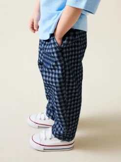 Jeans|Next - Barrel jeans (3mnd -7jr) Mediumblauw geruit