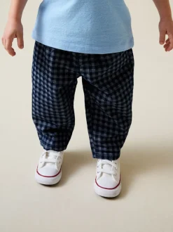 Jeans|Next - Barrel jeans (3mnd -7jr) Mediumblauw geruit
