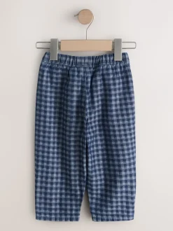 Jeans|Next - Barrel jeans (3mnd -7jr) Mediumblauw geruit