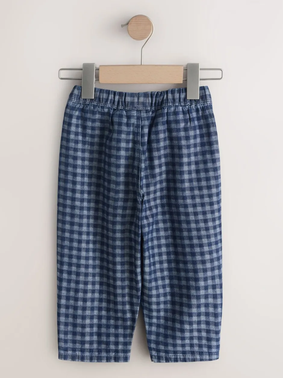 Jeans|Next - Barrel jeans (3mnd -7jr) Mediumblauw geruit