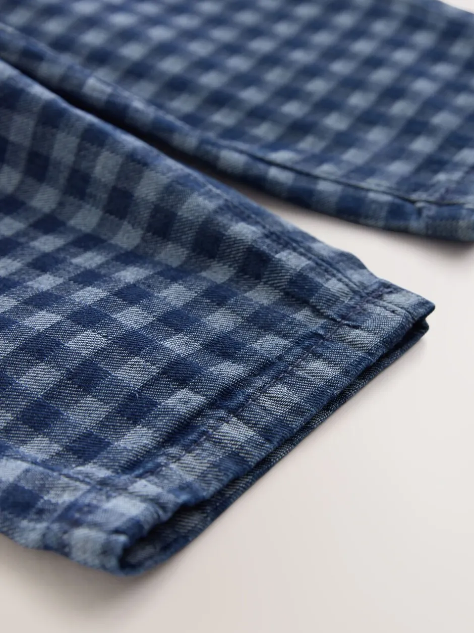 Jeans|Next - Barrel jeans (3mnd -7jr) Mediumblauw geruit