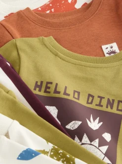 Pyjama's|Nachtkleding En Pyjama's*Next Meerdere felle kleuren met dino - Verpakking van 3 knusse pyjama's (9 mnd-10 jr)