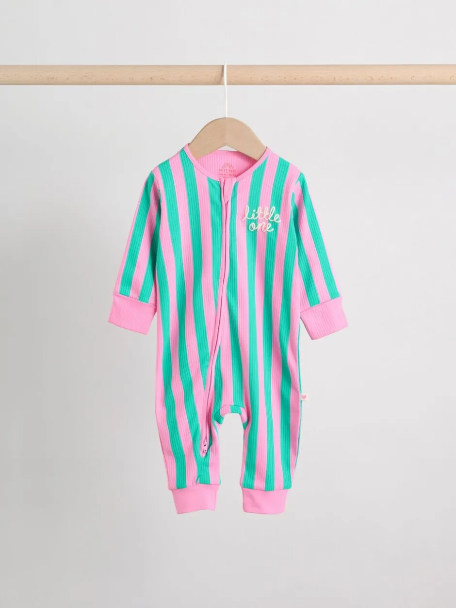 Multipacks|Babypakjes En Babypyjama's|Next Meerdere strepen - Verpakking van 3 babyslaappakjes met tweewegrits (0 mnd - 3 jr)