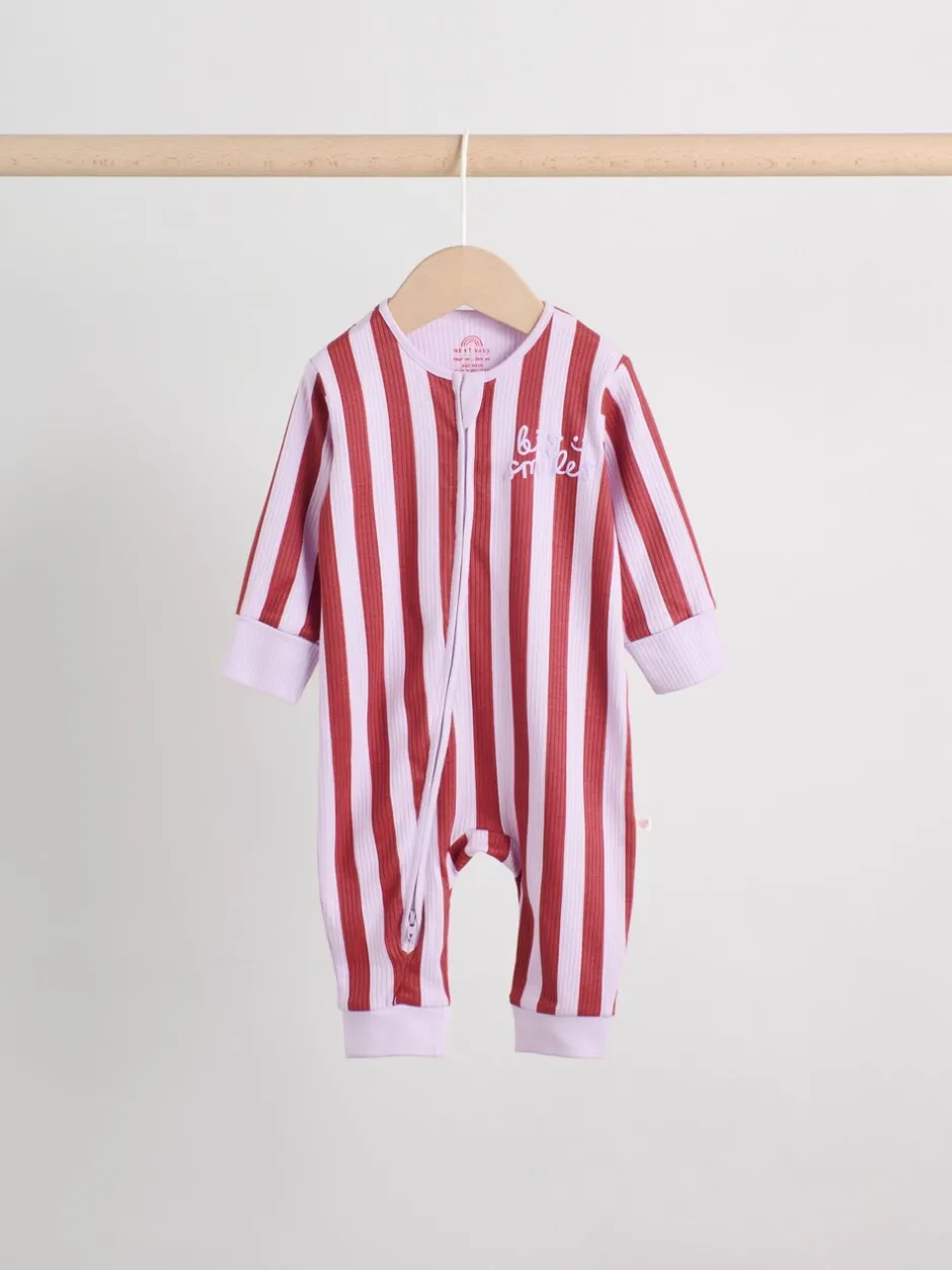 Multipacks|Babypakjes En Babypyjama's|Next Meerdere strepen - Verpakking van 3 babyslaappakjes met tweewegrits (0 mnd - 3 jr)