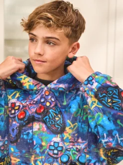 Nachtkleding En Pyjama's*Next - Fleece deken met capuchon (3-16jr) Meerkleurig gamer