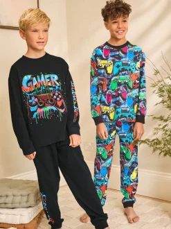 Pyjama's|Nachtkleding En Pyjama's*Next Meerkleurig gamer - Verpakking van 2 pyjama's met lange mouwen (3-16 jr)