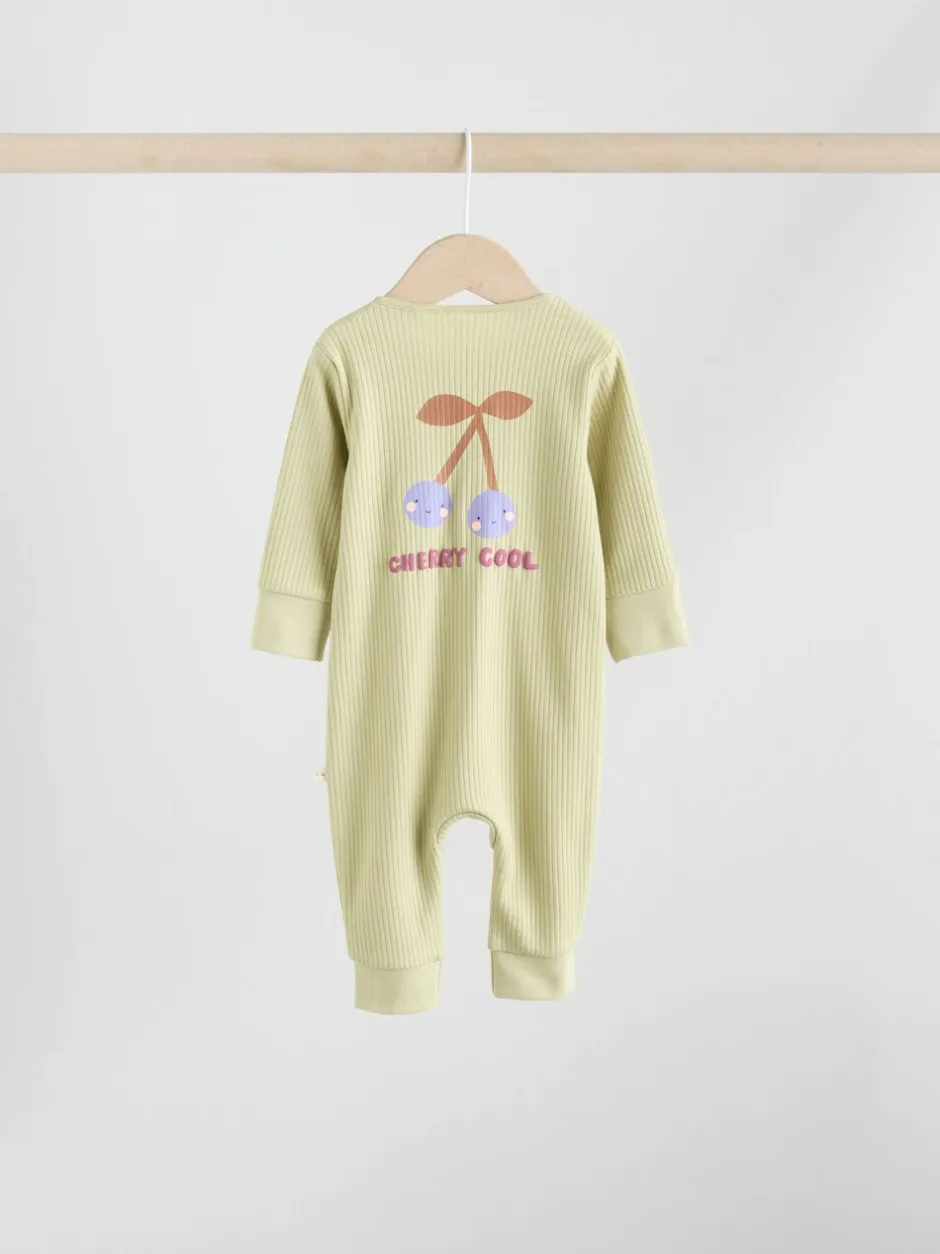 Multipacks|Babypakjes En Babypyjama's*Next Meerkleurig met bloemenprint - Verpakking van 3 babyslaappakjes met tweewegrits (0 mnd - 3 jr)