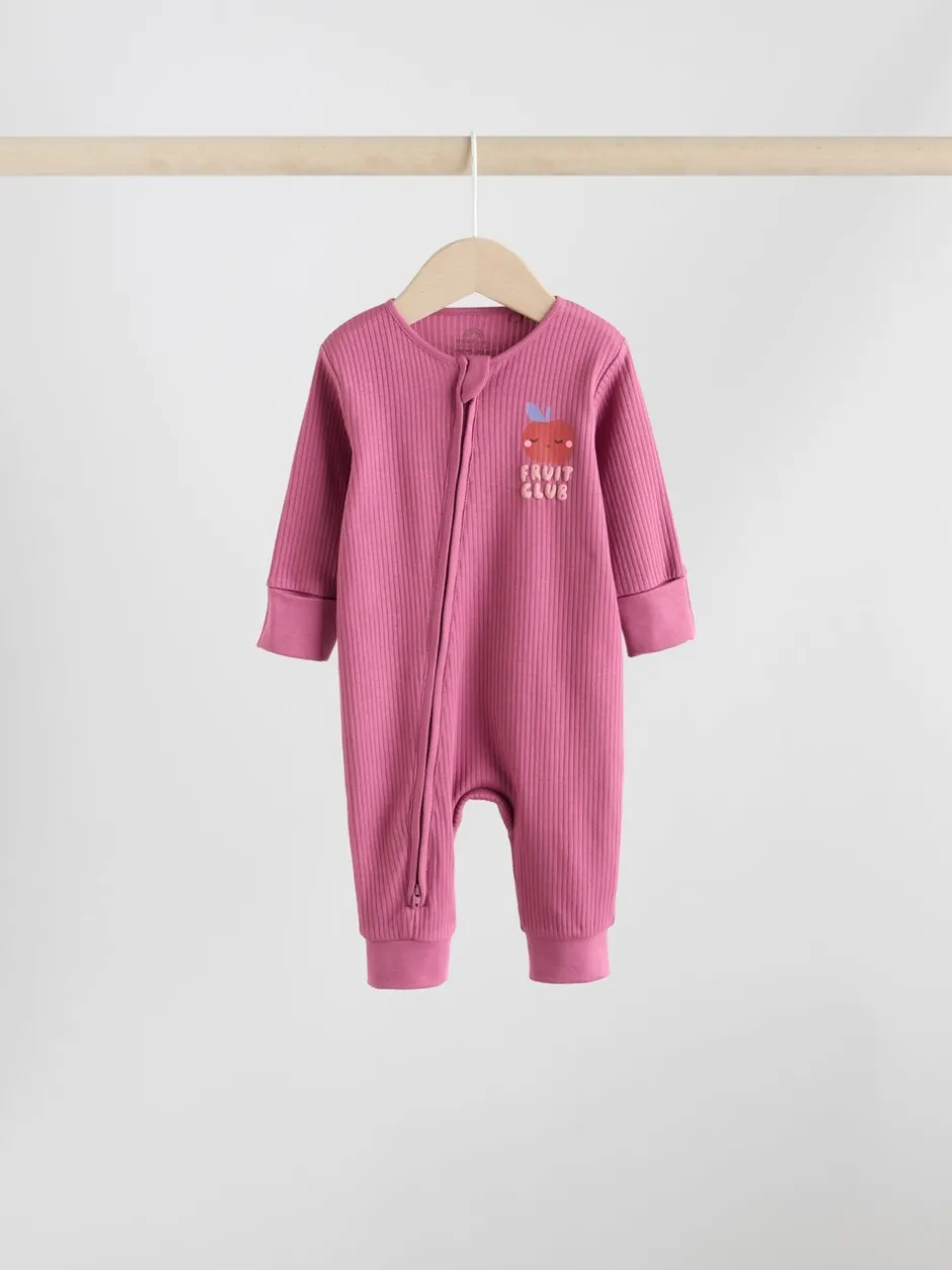 Multipacks|Babypakjes En Babypyjama's*Next Meerkleurig met bloemenprint - Verpakking van 3 babyslaappakjes met tweewegrits (0 mnd - 3 jr)