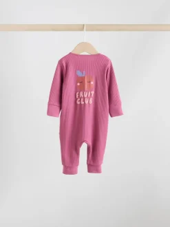 Multipacks|Babypakjes En Babypyjama's*Next Meerkleurig met bloemenprint - Verpakking van 3 babyslaappakjes met tweewegrits (0 mnd - 3 jr)