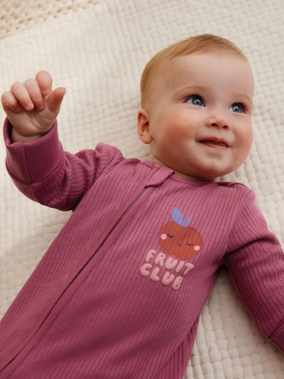 Multipacks|Babypakjes En Babypyjama's*Next Meerkleurig met bloemenprint - Verpakking van 3 babyslaappakjes met tweewegrits (0 mnd - 3 jr)