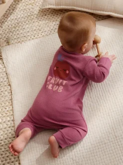 Multipacks|Babypakjes En Babypyjama's*Next Meerkleurig met bloemenprint - Verpakking van 3 babyslaappakjes met tweewegrits (0 mnd - 3 jr)
