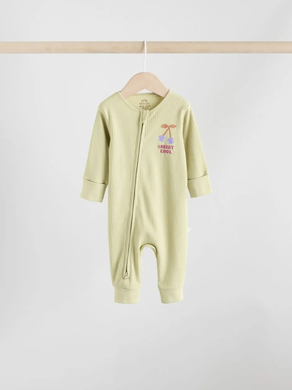 Multipacks|Babypakjes En Babypyjama's*Next Meerkleurig met bloemenprint - Verpakking van 3 babyslaappakjes met tweewegrits (0 mnd - 3 jr)