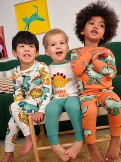 Multipacks|Pyjama's*Next Meerkleurig met dinosaurussen - Verpakking van 3 knusse pyjama's (9 mnd-10 jr)