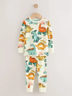 Multipacks|Pyjama's*Next Meerkleurig met dinosaurussen - Verpakking van 3 knusse pyjama's (9 mnd-10 jr)