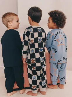 Pyjama's|Nachtkleding En Pyjama's*Next - Verpakking van 3 oversized pyjama's 3 (9mnd -10jr) Meerkleurig ster- en dambordmotief