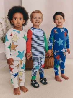 Pyjama's|Nachtkleding En Pyjama's|Next - Verpakking van 3 knusse pyjama's (9 mnd-10 jr) Meerkleurig sterren 